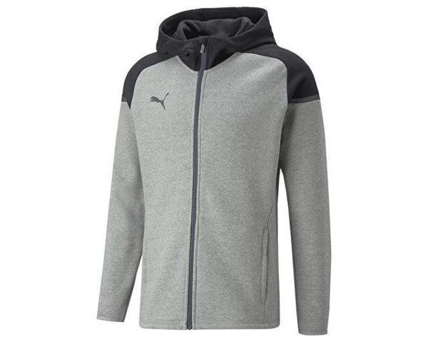 Puma Teamcup Casuals Hooded Jkt Erkek Futbol Ceketi 65798713 Gri - Image 1