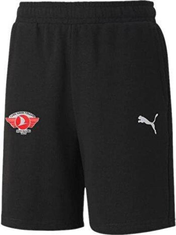 Puma Turk Hava Yolları Sort Türk Hava Yolları Erkek Futbol Antrenman Şort THY-65658103 Siyah - Image 1