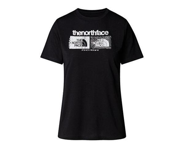 The North Face W Foundation Tee Graphic 1 Kadın Günlük Tişört NF0A8BRZJK31 Siyah - Image 1