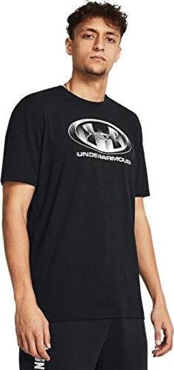 Under Armour Ua M Glitch Logo Erkek Günlük Tişört 1386810-001 Siyah - Image 1