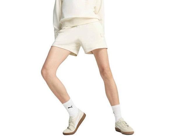 Puma Ess Elevatedmid-Riseshorts5  Kadın Günlük Şort 69090299 Krem - Image 1