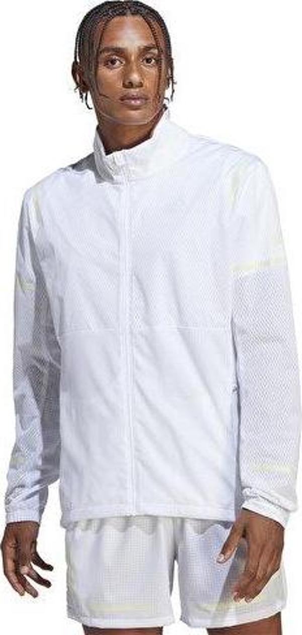 adidas X-City Ran Jkt Erkek Koşu Ceketi HM8448 Beyaz - Image 1