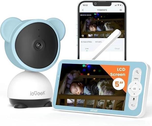 ieGeek 1080p Bebek Monitörü Gece Görüşlü - 5 Inc LCD Ekran - Image 1