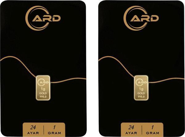 İstanbul Bilezik ARD 1 gr 24 Ayar Külçe Altın 2 Adet - Image 1