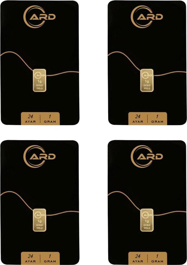 İstanbul Bilezik ARD 1 gr 24 Ayar Külçe Altın 4 Adet - Image 1