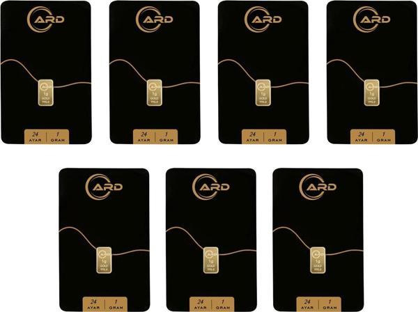 İstanbul Bilezik ARD 1 gr 24 Ayar Külçe Altın 7 Adet - Image 1
