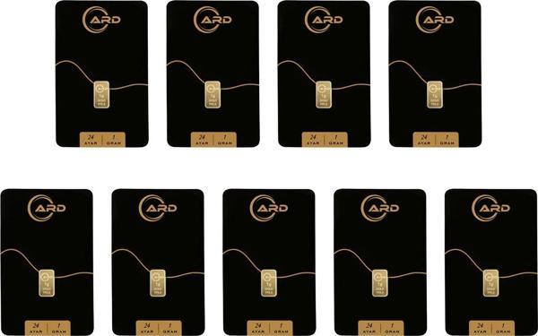 İstanbul Bilezik ARD 1 gr 24 Ayar Külçe Altın 9 Adet - Image 1