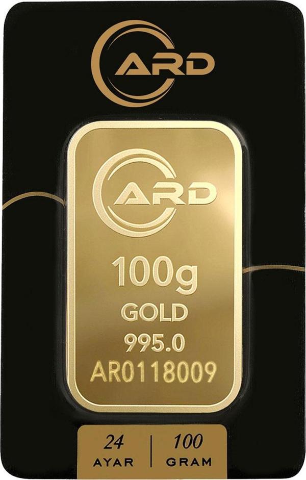 İstanbul Bilezik ARD 100 gr 995 24 Ayar Külçe Altın - Image 1