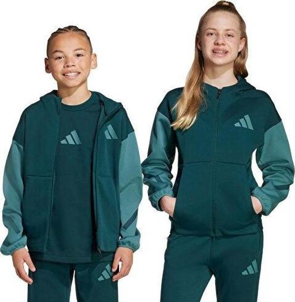 adidas J Z.N.E.Fz Cb Çocuk Günlük Ceket JX9929 Yeşil - Image 1