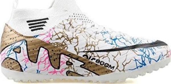 Laliga KRP Beyaz Altın Desenli Çocuk Çim Zemin Kramponu KRP-BEYAZ-ALTIN-DESENLI Beyaz - Image 1