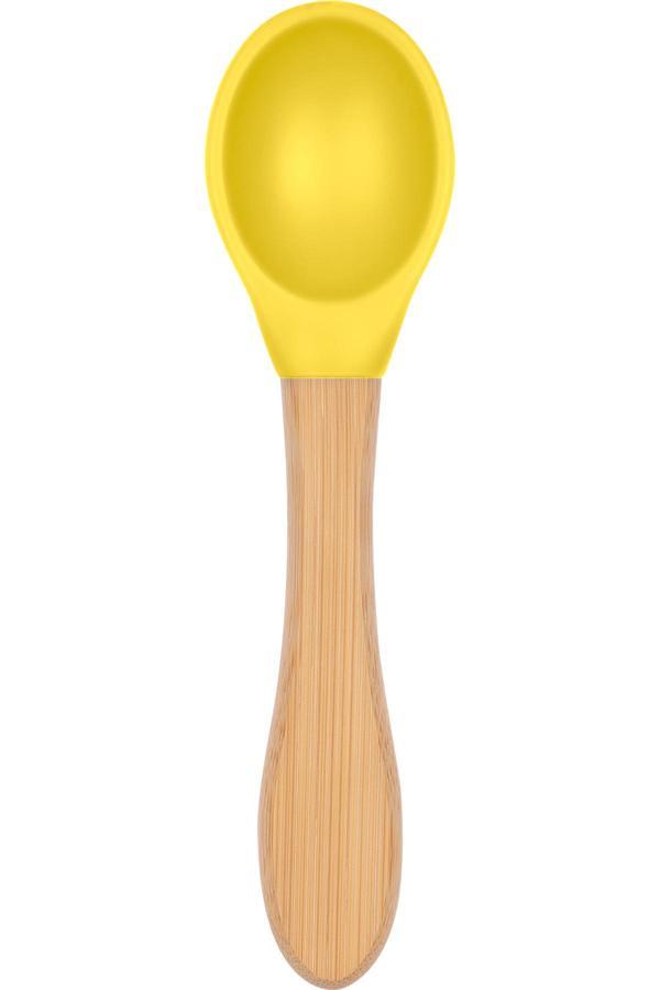 Moki Bambu Saplı Silikon Mama Kaşığı Sunrise Sarı - Image 1