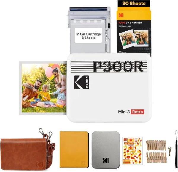 KODAK Mini 3 Retro 4PASS Taşınabilir Fotoğraf Yazıcısı - Image 1