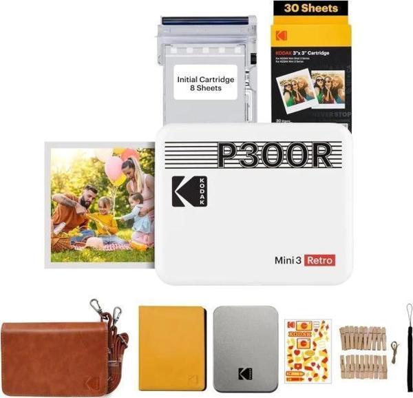 KODAK Mini 3 Retro 4PASS Taşınabilir Fotoğraf Yazıcısı - Image 1