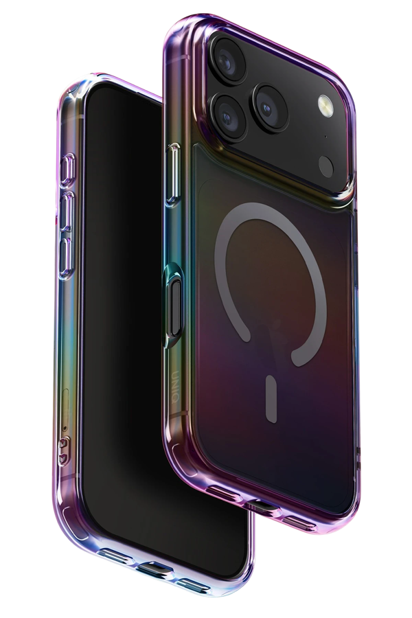 İphone 17 Pro Max Kapak Holografik Renk Değiştiren Koruyucu Kılıf MagClick Polikarbonat Malzeme - Image 1