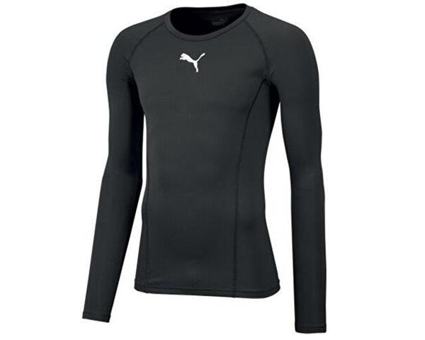 Puma Liga Baselayer Tee Ls Erkek Futbol Uzun Kollu Antrenman Üstü 65592003 Siyah - Image 1