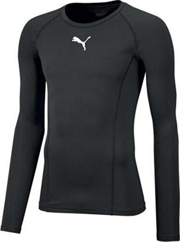 Puma Liga Baselayer Tee Ls Erkek Futbol Uzun Kollu Antrenman Üstü 65592003 Siyah - Image 1