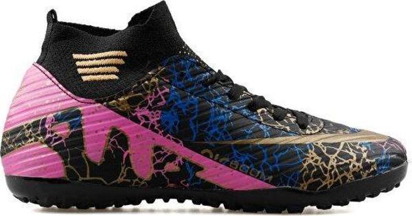 Laliga Çocuk Çim Zemin Kramponu GHS-SIYAH-ALTIN-DESENLI Renkli - Image 1