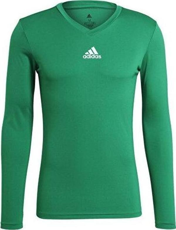 adidas Team Base Tee Erkek Futbol Antrenman Uzun Kollu Tişört GN7504 Yeşil - Image 1