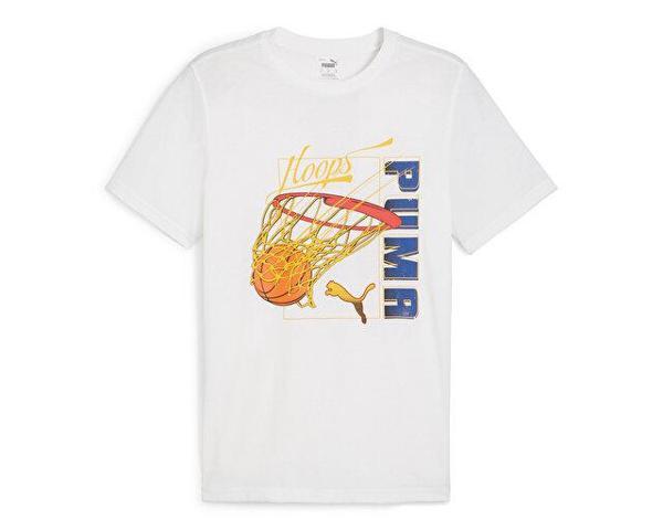 Puma Swished Tee Erkek Basketbol Tişörtü 62480103 Beyaz - Image 1