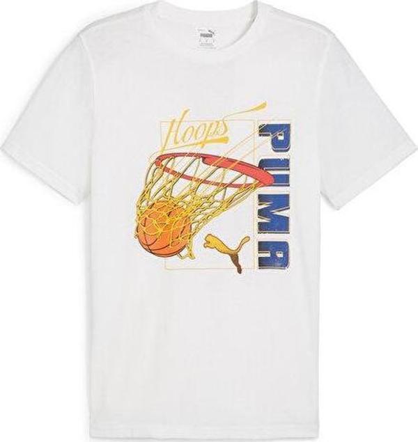 Puma Swished Tee Erkek Basketbol Tişörtü 62480103 Beyaz - Image 1