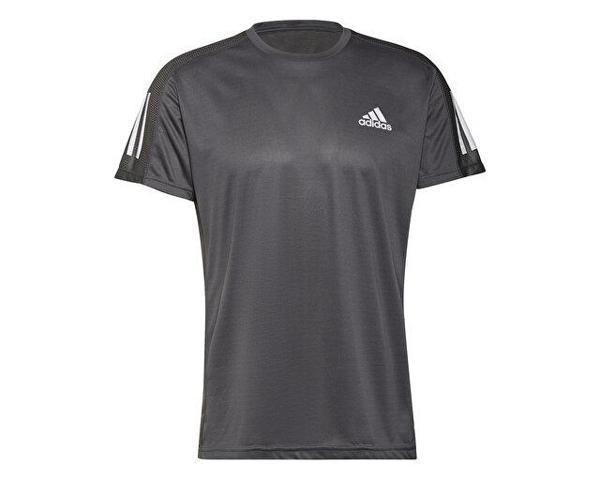 adidas Own The Run Tee Erkek Koşu Tişörtü H34487 Gri - Image 1