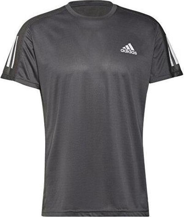adidas Own The Run Tee Erkek Koşu Tişörtü H34487 Gri - Image 1