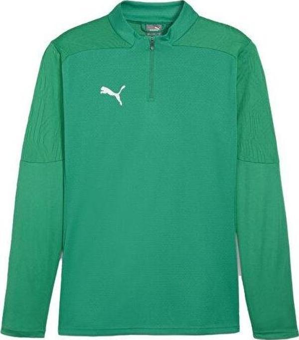 Puma Teamfinal Training 1/4 Zip Erkek Futbol Antrenman Uzun Kollu Tişört 65855105 Yeşil - Image 1