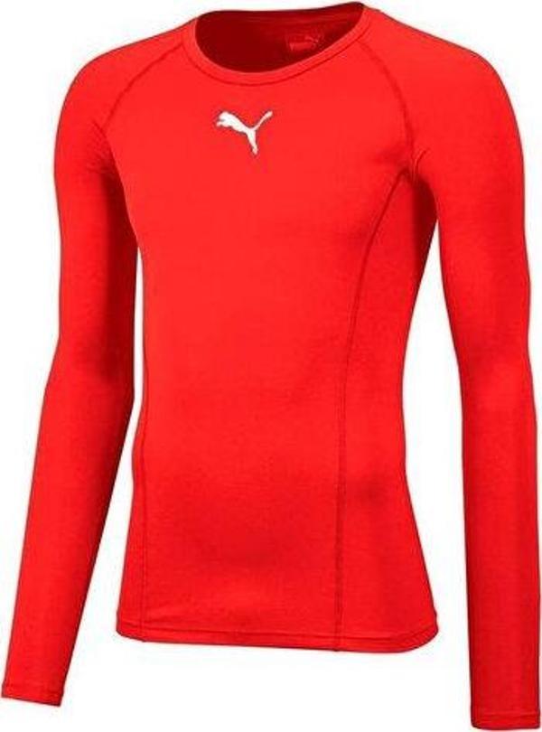 Puma Liga Baselayer Tee Ls Erkek Futbol Uzun Kollu Antrenman Üstü 65592001 Kırmızı - Image 1