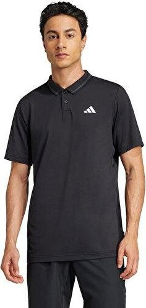 adidas Club Pique Polo Erkek Tenis Polo Tişört JF8424 Siyah - Image 1