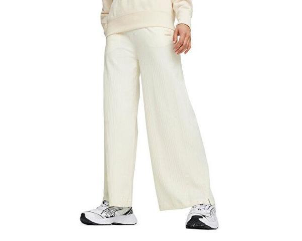 Puma Classics Ribbed Relaxed Pant Kadın Günlük Eşofman Altı 62426866 Krem - Image 1
