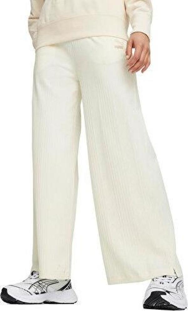Puma Classics Ribbed Relaxed Pant Kadın Günlük Eşofman Altı 62426866 Krem - Image 1