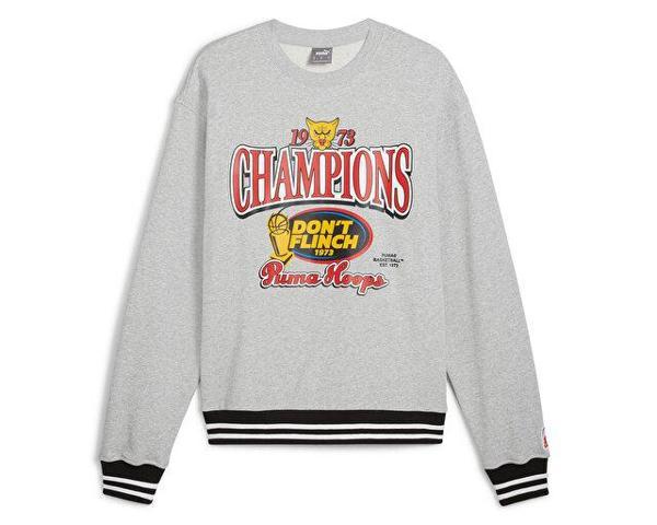 Puma Puma Champs Crew Erkek Basketbol Sweatshirts 62720901 Gri - Image 1