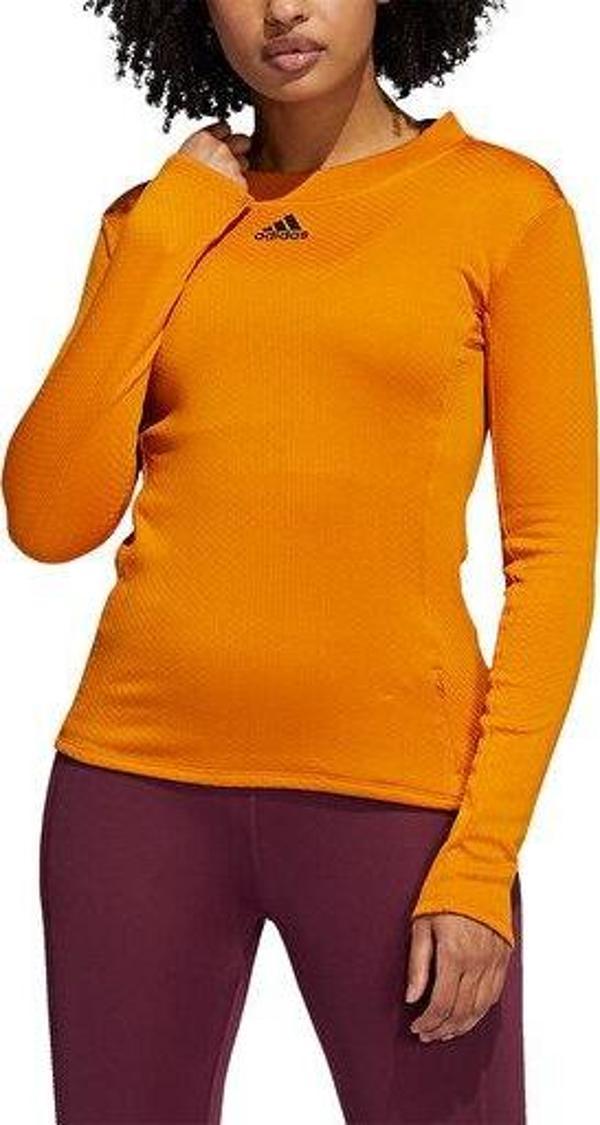 adidas Trn Ls Cold.Rdy Kadın Antrenman Tişörtü H11214 Turuncu - Image 1
