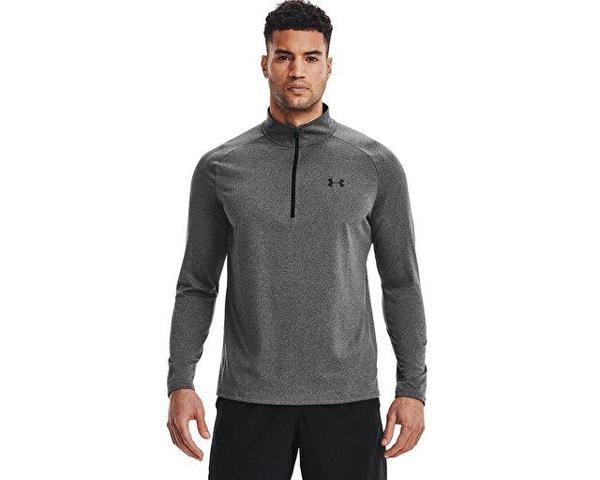 Under Armour Ua Tech 2.0 1/2 Zip Erkek Antrenman Uzun Kollu Tişört 1328495-090 Gri - Image 1
