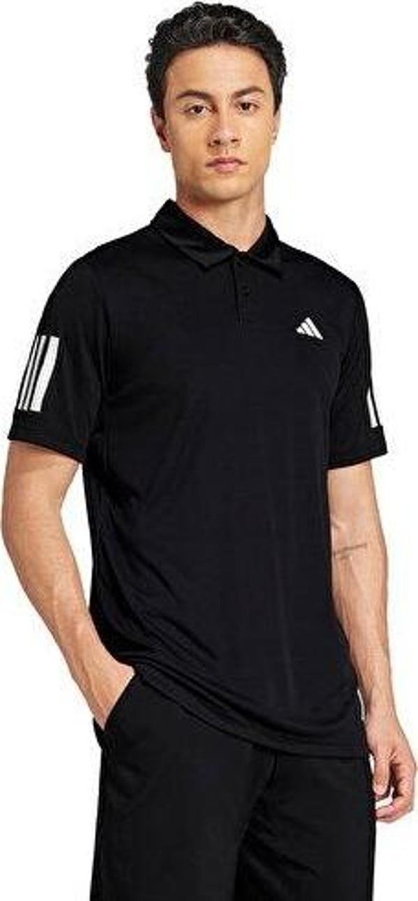 adidas Club 3Str Polo Erkek Tenis Polo Tişört JG0985 Siyah - Image 1