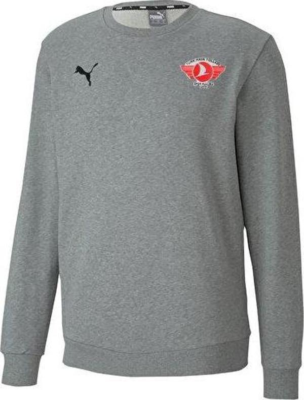 Puma Turk Hava Yolları Polo Tısort Türk Hava Yolları Erkek Futbol Sweatshirts THY-65693333 Gri - Image 1