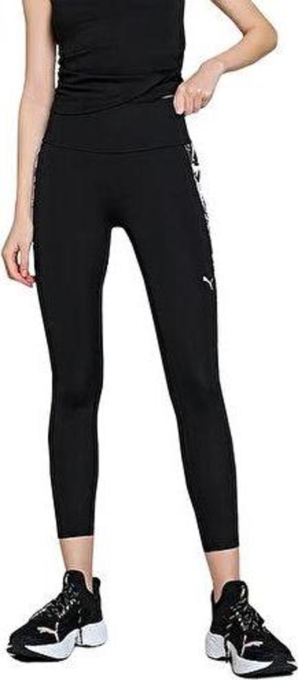 Puma Tropical Aop Hw 7/8 Tight Kadın Antrenman Taytı 52678551 Siyah - Image 1