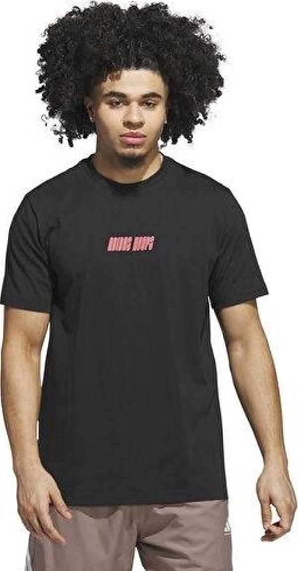 adidas Hd Novelty T 1 Erkek Basketbol Tişörtü JX1781 Siyah - Image 1