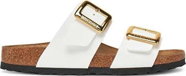 Birkenstock Sydney Cushion Buckle Bf Patent Kadın Terliği 1029438-20344 Beyaz - Image 1