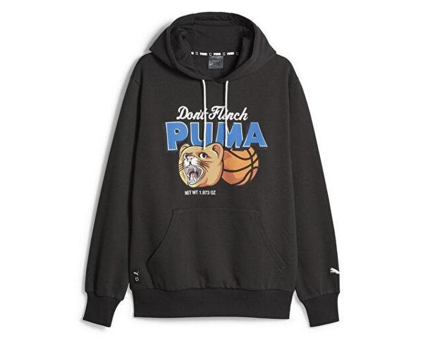 Puma Dylan Hoodie Erkek Basketbol Sweatshirts 62204501 Siyah - Image 1