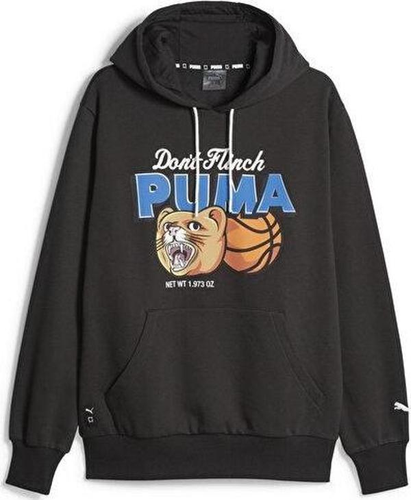 Puma Dylan Hoodie Erkek Basketbol Sweatshirts 62204501 Siyah - Image 1