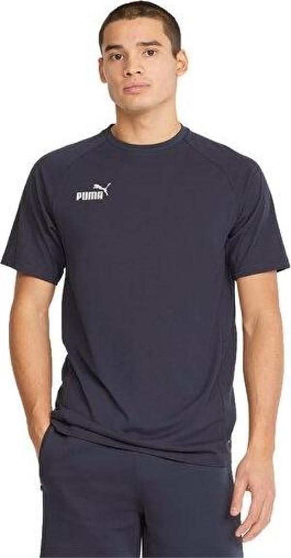 Puma Teamfinal Casuals Tee Erkek Futbol Tişörtü 65738506 Lacivert - Image 1