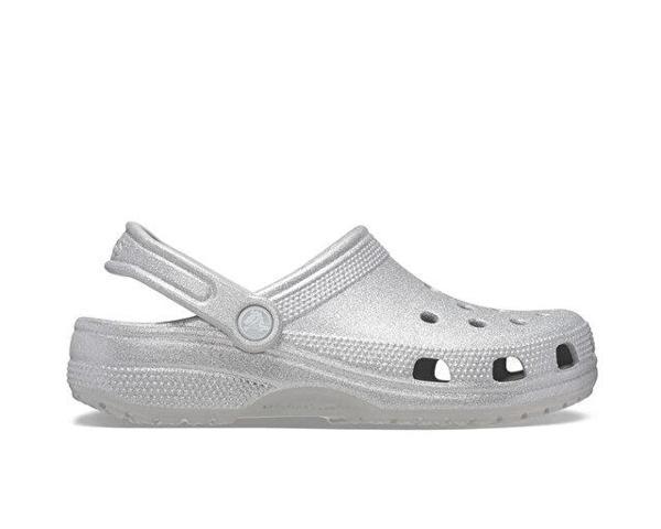 Crocs Classic Glitter Clog Kadın Terlik 205942-0IC Gri - Image 1