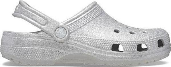Crocs Classic Glitter Clog Kadın Terlik 205942-0IC Gri - Image 1