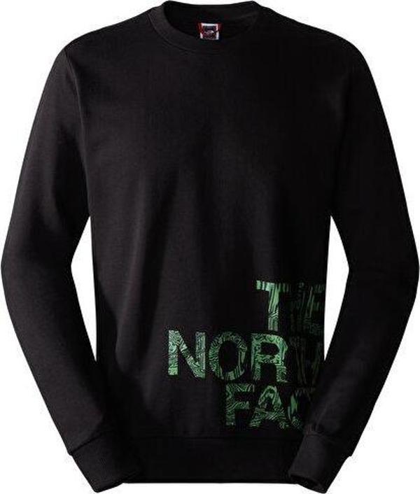 The North Face M Blown Up Logo Crew Erkek Outdoor Sweatshirts NF0A854AJK31 Siyah - Image 1