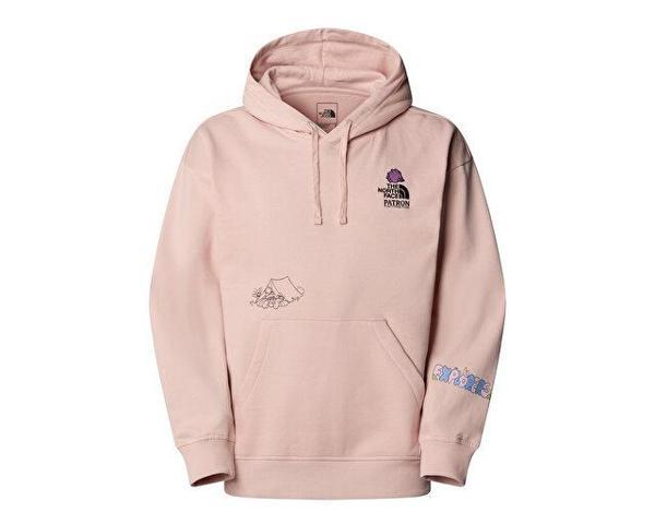 The North Face U Mountain Cleanup Oversized Hoodie Unisex Outdoor Sweatshirts NF0A8C2VLK61 Pembe - Image 1