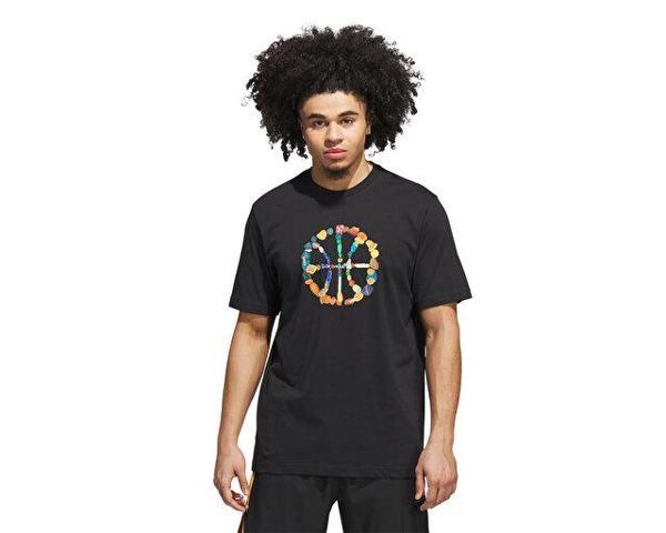 adidas Dawn2Dusk Tee 4 Erkek Basketbol Tişörtü JV8424 Siyah - Image 1
