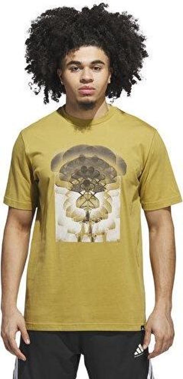 adidas Photoreal Tee Erkek Basketbol Tişörtü JX1740 Yeşil - Image 1