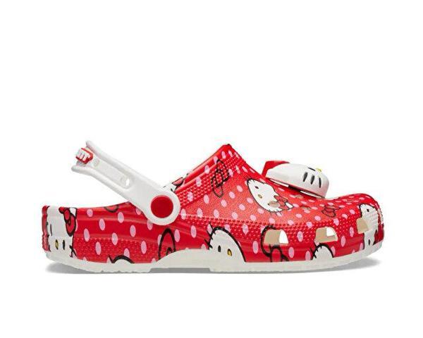 Crocs Hello Kitty Red Classic Clog Kadın Günlük Terlik 210575-90H Kırmızı - Image 1
