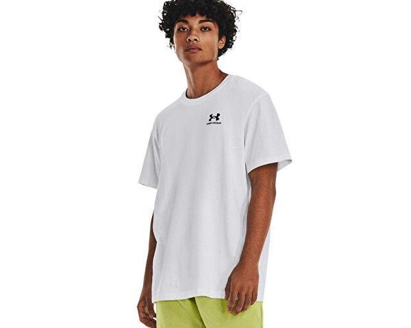 Under Armour Ua M Logo Emb Heavyweight Ss Erkek Günlük Tişört 1373997-100 Beyaz - Image 1